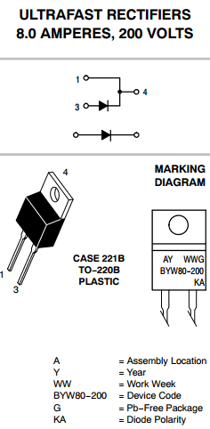 BYW80-200 Datasheet PDF ON Semiconductor