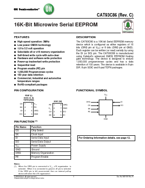 CAT93C86LE-1.8T3 Datasheet PDF ON Semiconductor