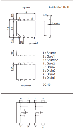 ECH8659-TL-H Datasheet PDF ON Semiconductor