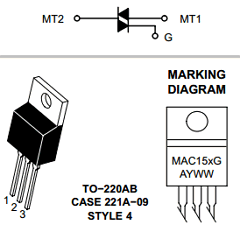 MAC15NG Datasheet PDF ON Semiconductor