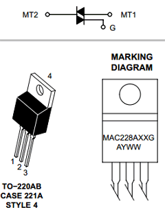 MAC228A8 Datasheet PDF ON Semiconductor