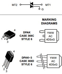 MAC4DSN Datasheet PDF ON Semiconductor