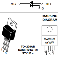 MAC9M Datasheet PDF ON Semiconductor