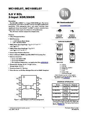 MC100EL07 Datasheet PDF ON Semiconductor