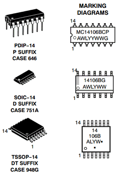 MC14106BCP Datasheet PDF ON Semiconductor