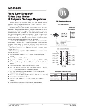 MC33765 Datasheet PDF ON Semiconductor