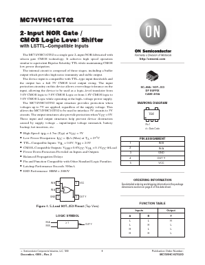 MC74VHC1GT02 Datasheet PDF ON Semiconductor