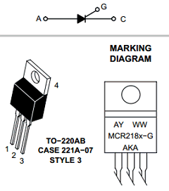 MCR218-6G Datasheet PDF ON Semiconductor