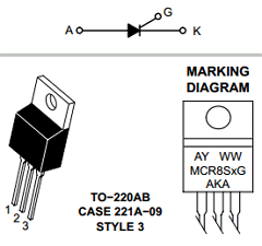 MCR8SN Datasheet PDF ON Semiconductor