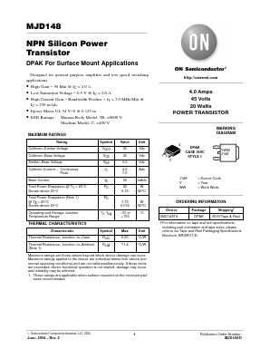MJD148 Datasheet PDF ON Semiconductor