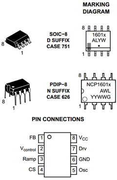 NCP1601A Datasheet PDF ON Semiconductor