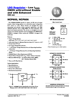 NCP606 Datasheet PDF ON Semiconductor