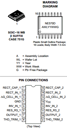 NE570DR2G Datasheet PDF ON Semiconductor