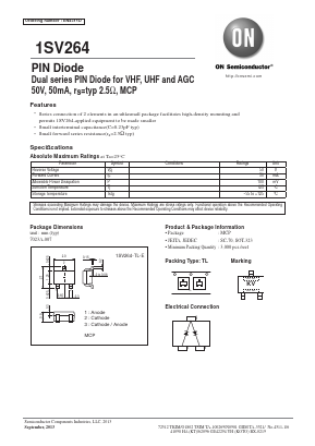 1SV264 Datasheet PDF ON Semiconductor