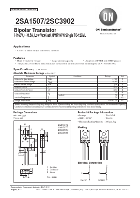 2SA1507S Datasheet PDF ON Semiconductor