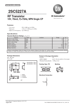 2SC5227A-4 Datasheet PDF ON Semiconductor