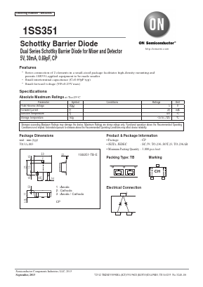1SS351 Datasheet PDF ON Semiconductor
