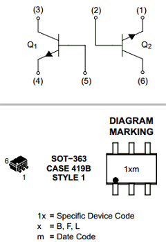 BC846BDW1T1 Datasheet PDF ON Semiconductor