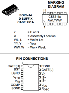 CS5211GD14G Datasheet PDF ON Semiconductor