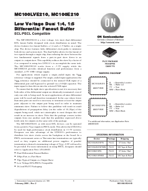 MC100E210FNR2 Datasheet PDF ON Semiconductor
