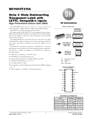 MC74HCT373A Datasheet PDF ON Semiconductor