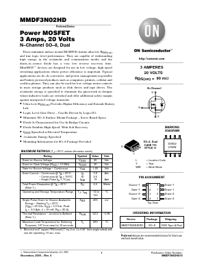 MMDF3N02HD Datasheet PDF ON Semiconductor