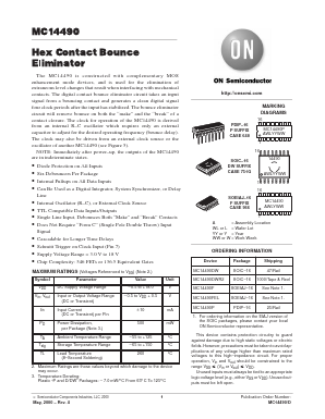 MC14490FR1 Datasheet PDF ON Semiconductor