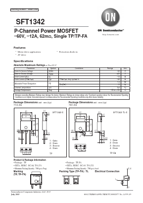 T1342 Datasheet PDF ON Semiconductor