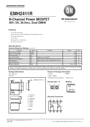 EMH2411R Datasheet PDF ON Semiconductor