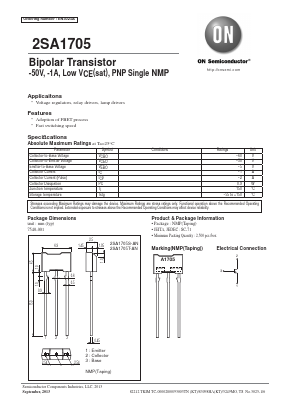A1705 Datasheet PDF ON Semiconductor