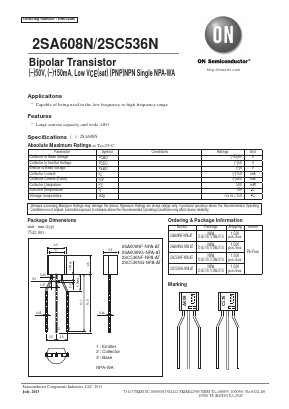 2SC536N Datasheet PDF ON Semiconductor