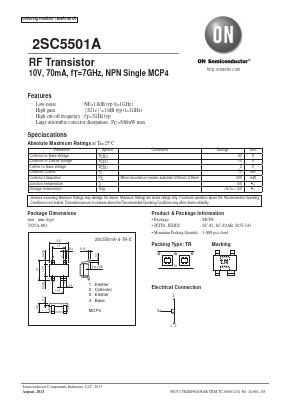 2SC5501A Datasheet PDF ON Semiconductor