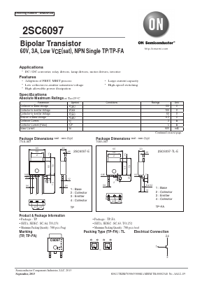 2SC6097 Datasheet PDF ON Semiconductor