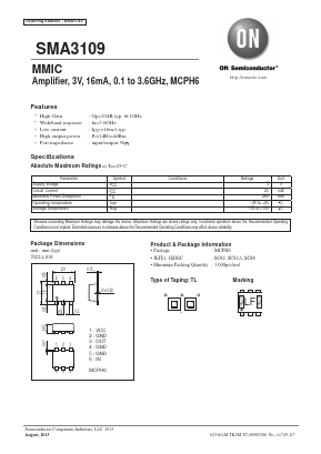 SMA3109-TL-E Datasheet PDF ON Semiconductor