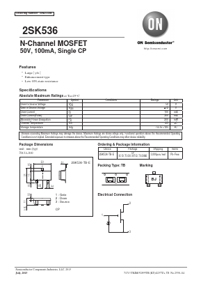 2SK536 Datasheet PDF ON Semiconductor
