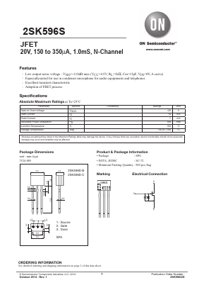 2SK596S-C Datasheet PDF ON Semiconductor
