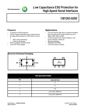 CM1263-02SE Datasheet PDF ON Semiconductor