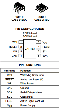 CAT1163WI-25-GT3 Datasheet PDF ON Semiconductor