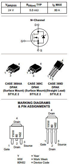 NTD80N02T4 Datasheet PDF ON Semiconductor
