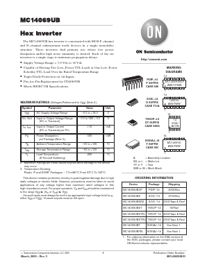 MC74AC04DTEL Datasheet PDF ON Semiconductor