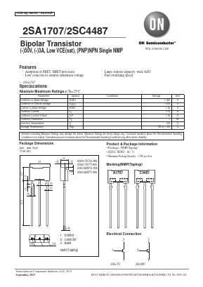A1707 Datasheet PDF ON Semiconductor