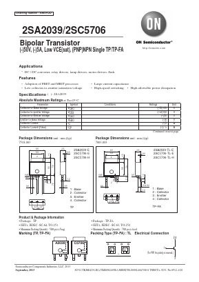 2SC5706 Datasheet PDF ON Semiconductor