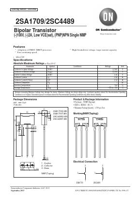 A1709 Datasheet PDF ON Semiconductor
