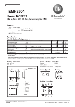 EMH2604 Datasheet PDF ON Semiconductor