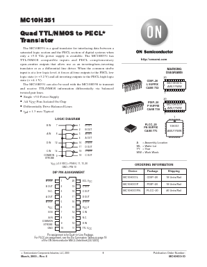 MC10H351 Datasheet PDF ON Semiconductor