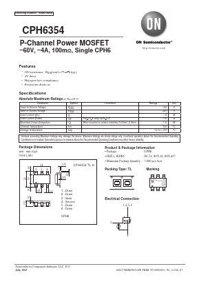 CPH6354-TL-H Datasheet PDF ON Semiconductor