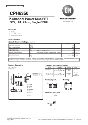 CPH6350 Datasheet PDF ON Semiconductor