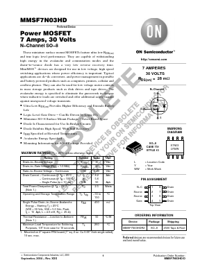 MMSF7N03HDR2 Datasheet PDF ON Semiconductor