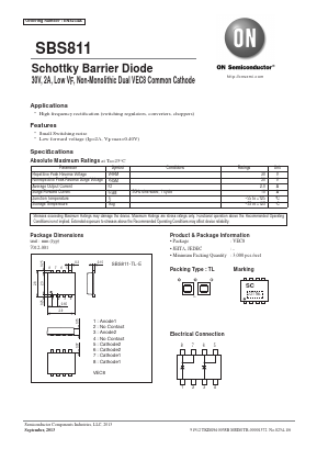 SBS811-TL-E Datasheet PDF ON Semiconductor