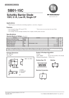 SB01-15C-TB-E Datasheet PDF ON Semiconductor
